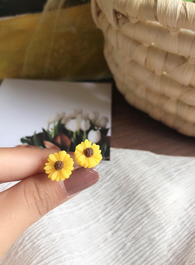 ins超仙甜美风花朵小雏菊耳钉