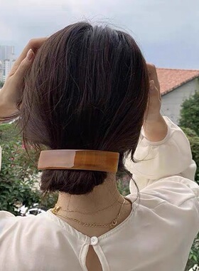 颜色超美简约少女弹簧大号一字夹