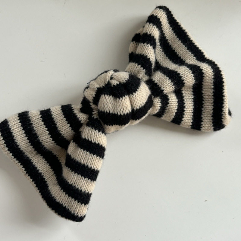 韩国条纹蝴蝶结发圈法式气质发夹发绳设计师款头绳发饰,淘宝优惠券,粉丝福利购,淘宝优惠卷