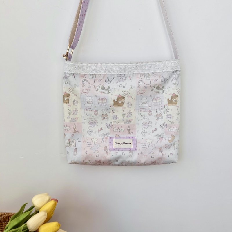 crazydream小狗新款帆布包女单肩包大容量手提袋学生拎书布袋,淘宝优惠券,粉丝福利购,淘宝优惠卷