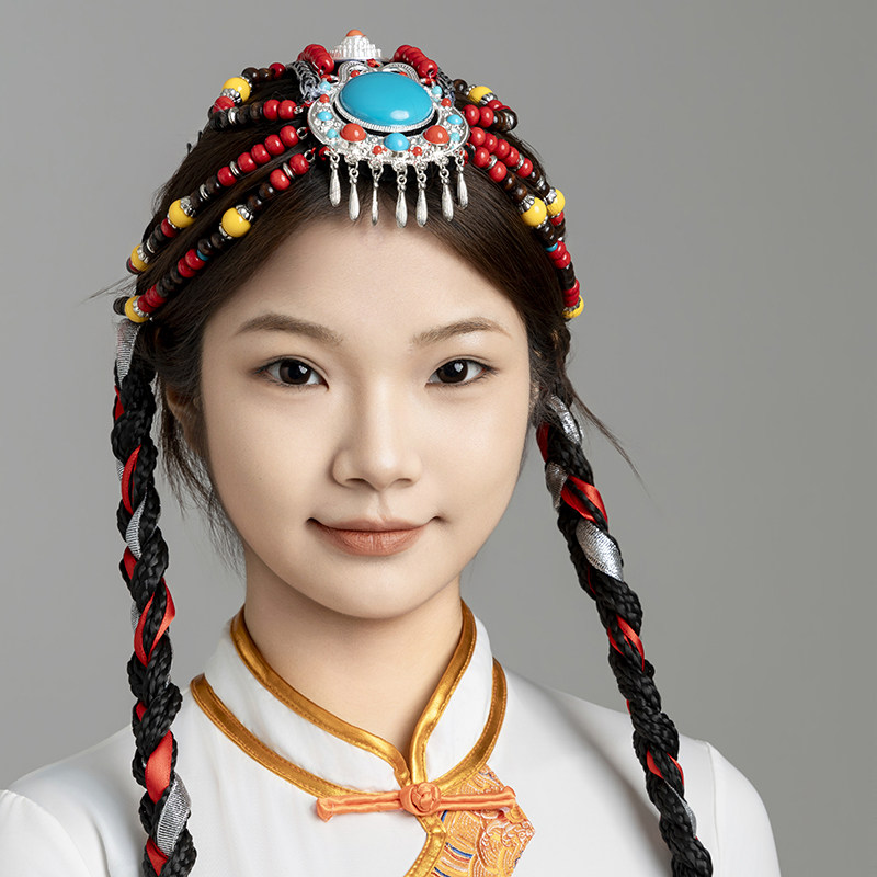 藏族头饰串珠DIY手工民族风发饰彩色装饰苍穹唤舞蹈演出服艺考西,淘宝优惠券,粉丝福利购,淘宝优惠卷