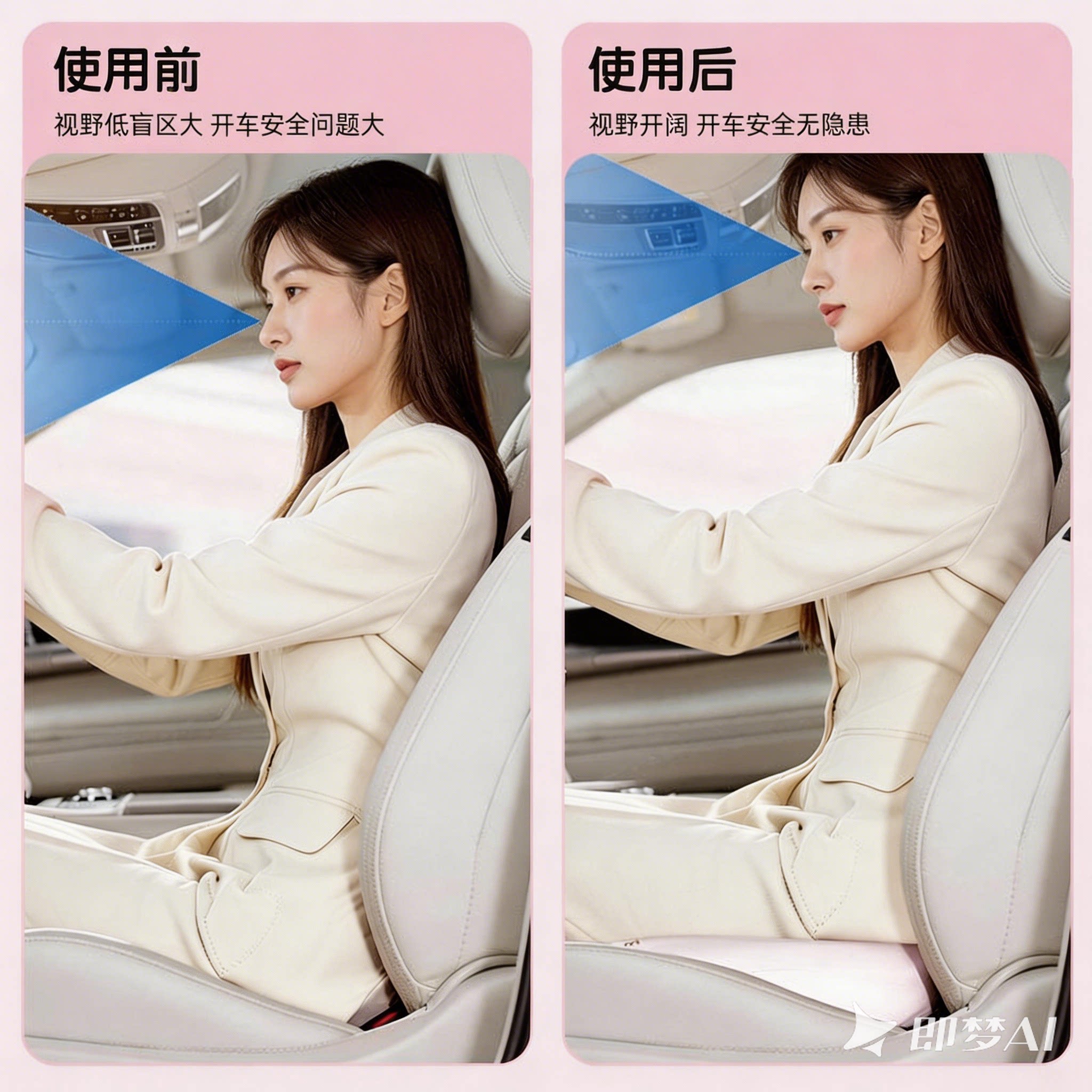 汽车坐垫增高主驾驶四季通用单片高级感座椅垫2026新款记忆棉女生