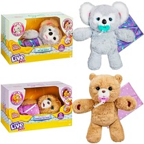 Littlelivepets Sleeping small cute cute baby appeasement Toys cuddlers Little Bear Caulla Music plush dolls