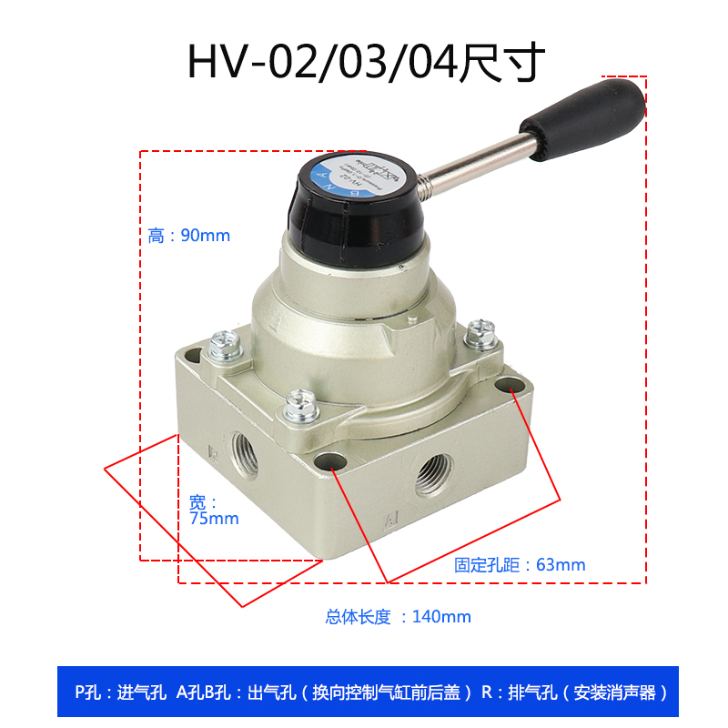 手转阀 手板阀 HV-02 HV-03 HV-04 HV200D HV400 HV200B HV300 - 图1