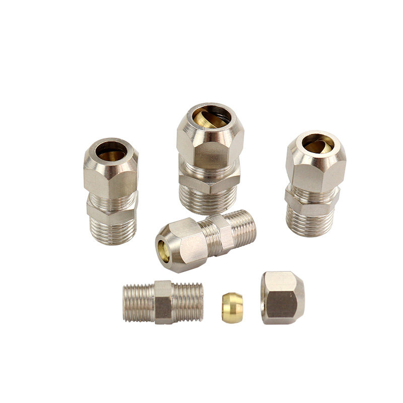 卡套铜管螺纹直通接头油管接头钢管接头 PC6-01 8-02 10-03 12-04,淘宝优惠券,粉丝福利购,淘宝优惠卷