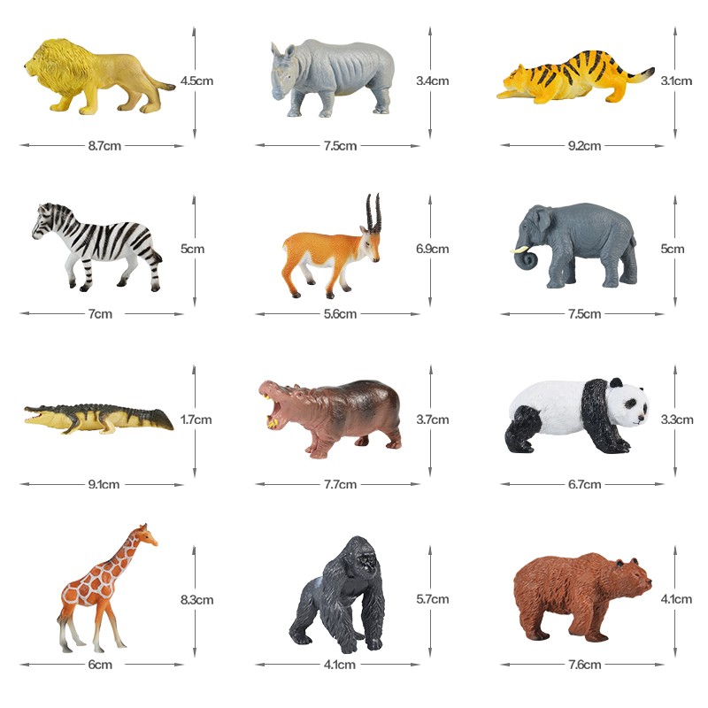 Recur悦酷史前恐龙仿真动物模型12只史前动物仿真小号模型圆筒装-图1