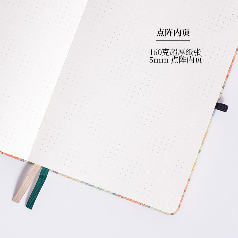 复古点阵子弹笔记本绑带本子160克超厚书写小清新A5硬面手帐本,淘宝优惠券,粉丝福利购,淘宝优惠卷