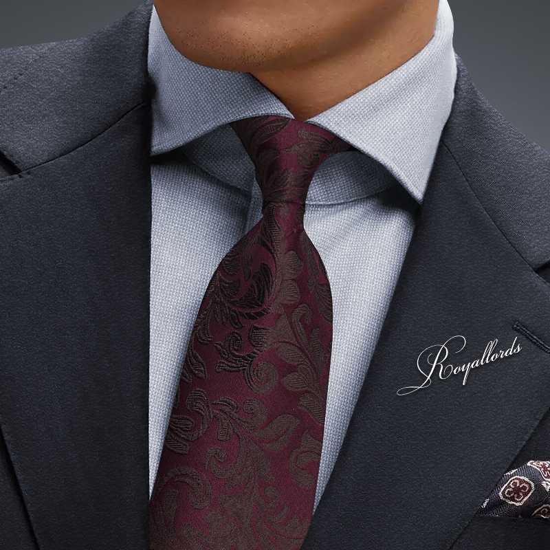 赤鸢 手打正装商务男领带休闲复古英伦唐花草高端级红色桑蚕真丝,淘宝优惠券,粉丝福利购,淘宝优惠卷