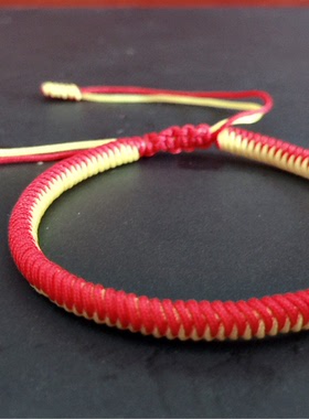 本命年红绳复古情侣款金刚结手绳