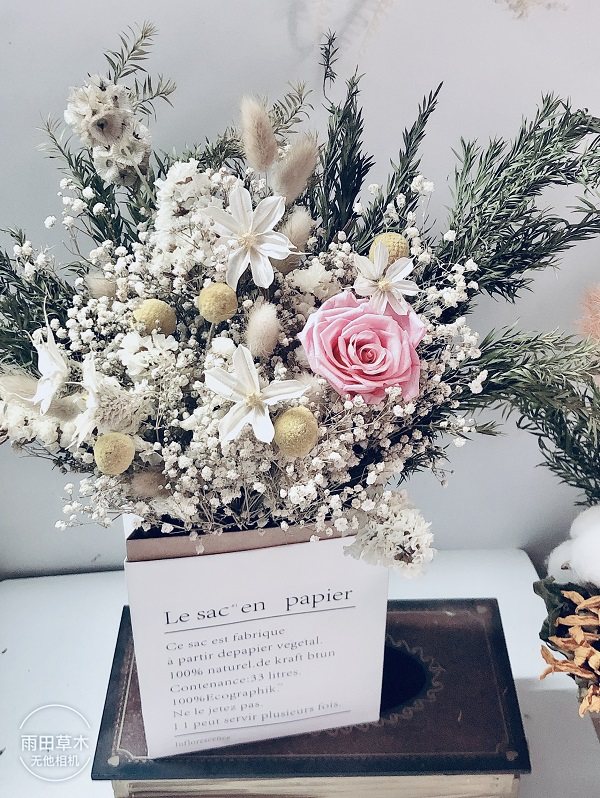 美式乡村干花纸皮抱袋组合永生尤加利丹斯菊太阳花向日葵花艺摆件,淘宝优惠券,粉丝福利购,淘宝优惠卷