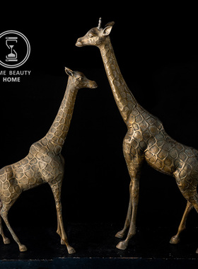 欧美黄铜动物摆件西洋古董