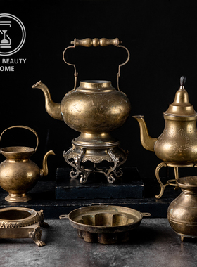 欧美黄铜摆件软装西洋古董