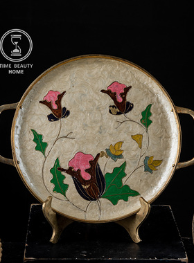 时光美器黄铜漆彩摆件