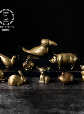 8.24新欧美f组复古动物古董黄铜