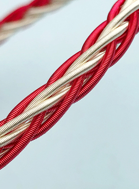 土耳其纯银编织情侣本命年红绳