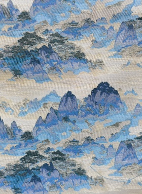 苏城一锦 千山叠影系列宋锦手工发饰发圈新中式国风搭配送礼