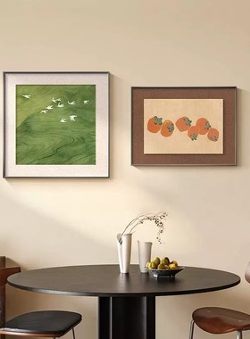 中古风卧室床头装饰画2025新款主卧房间挂画高级感复古餐厅墙壁