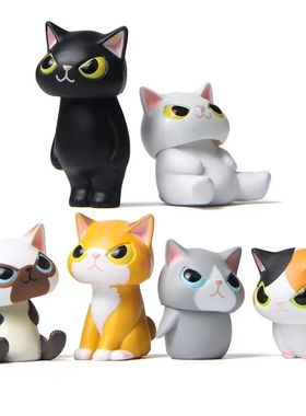 伪装猫咪的动物扮装头套变装柴犬豚鼠手办创意公仔办公室桌面摆件