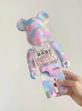 bearbrick400%暴力熊梵高向日葵兔子星月空摆件潮流玩具
