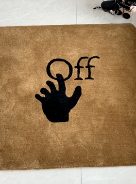 OFFWHITE手掌徽标门垫羊绒混