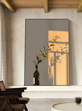 卧室落地画治愈系小清新光影装饰画温馨静物文艺餐厅客厅玄关