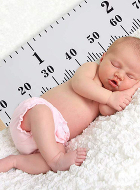 北欧ins风格儿童身高测量尺挂画 创意卡通家居装饰布艺英尺挂画