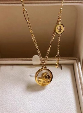 小众设计师款马上有钱项链A019