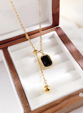 小众设计师可调节抽拉项链A012