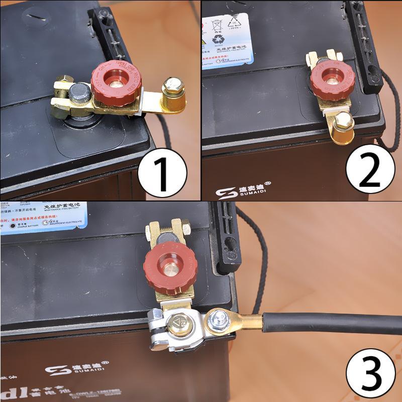 汽车电瓶断电开关桩头卡子纯铜加厚接线端子夹头电瓶柱接头桩夹子