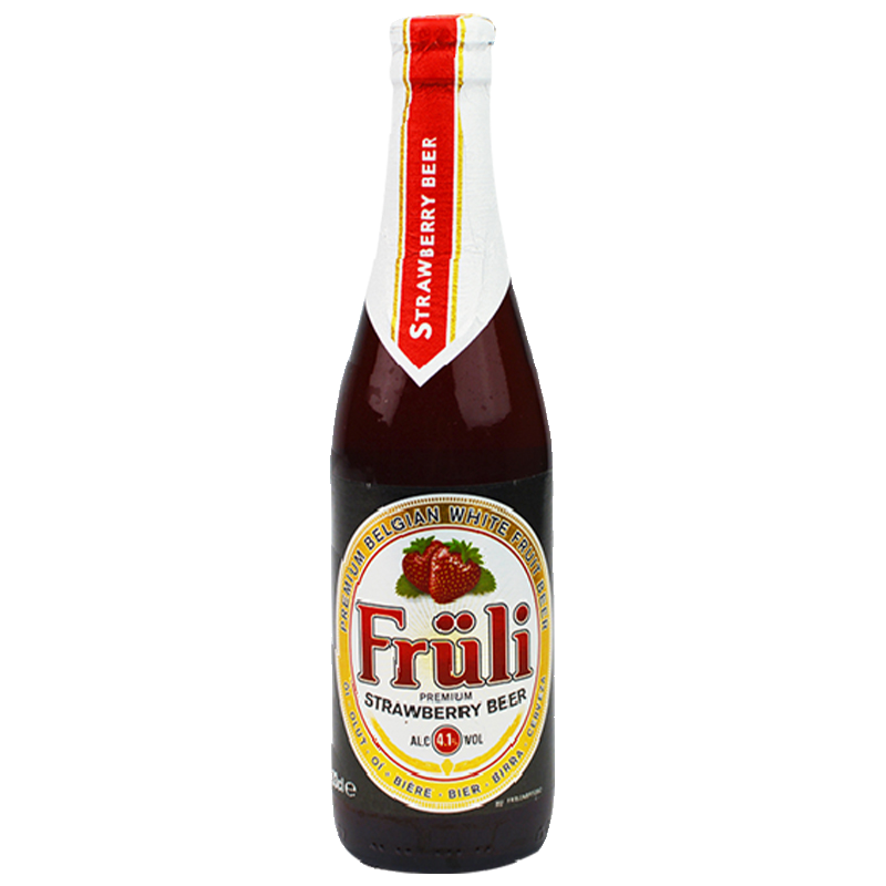 比利时原装进口精酿芙力草莓啤酒330ml*6瓶果味女士Fruli网红酒