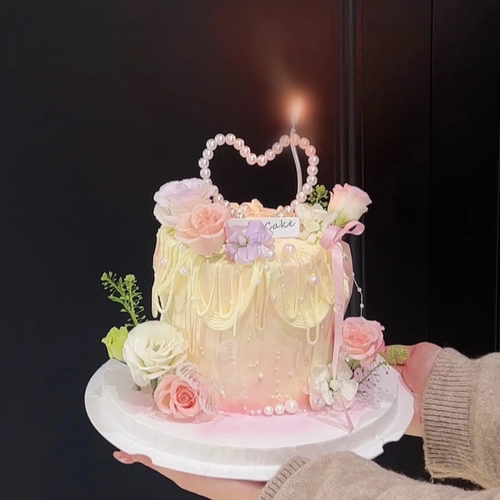 北京网红ins4寸生日蛋糕简约韩式复古裱花蛋糕男女同城配送米帝欧 - 图2