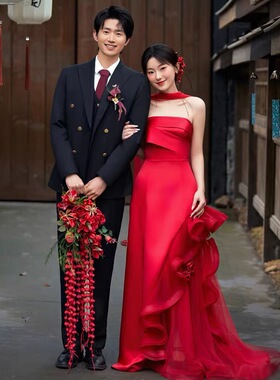 红色接亲花束新娘道具结婚手捧花领证仿真花hot闺蜜订婚礼物混搭