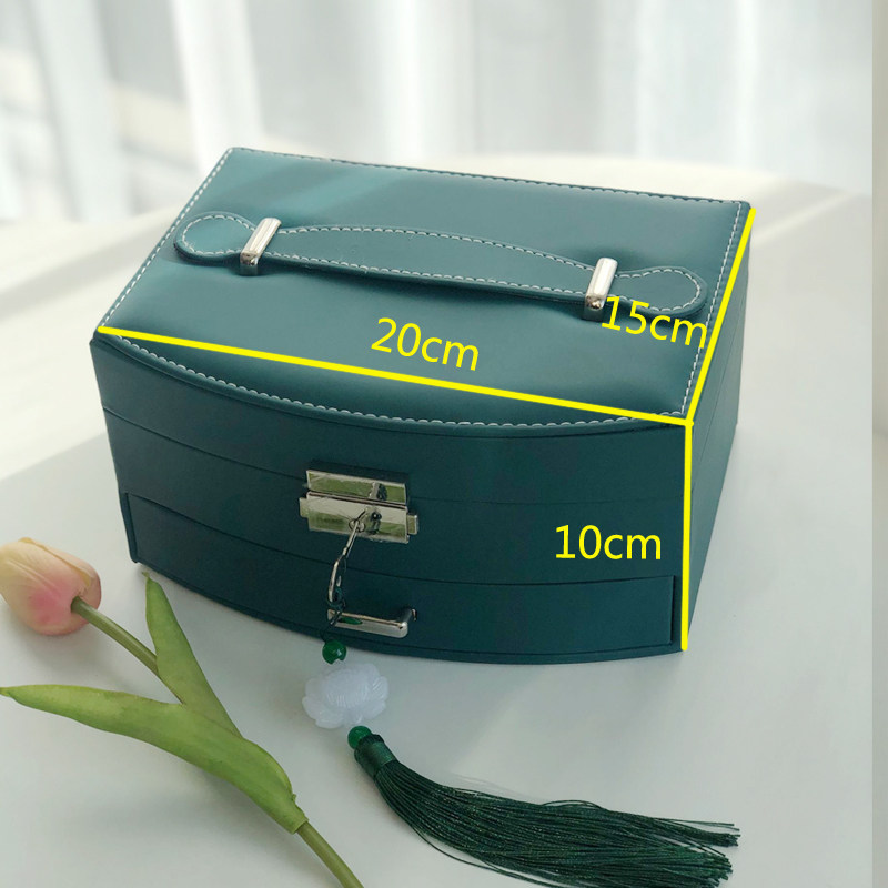 红色首饰盒珠宝饰品收纳盒复古带锁手镯梳妆盒皮结婚礼物手链陪嫁,淘宝优惠券,粉丝福利购,淘宝优惠卷