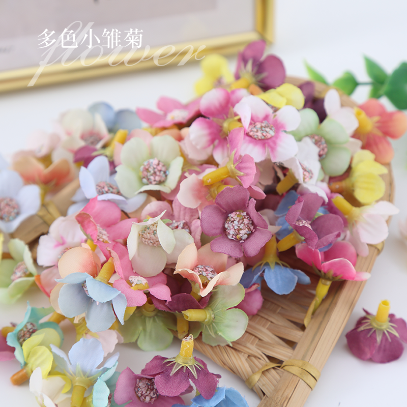 diy手作素仿真花花朵花瓣 迷你小雏菊小花 点缀花 幸运小菊花 - 图0