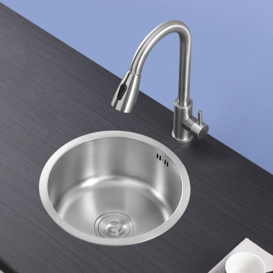 Mini round single basin 304 stainless steel