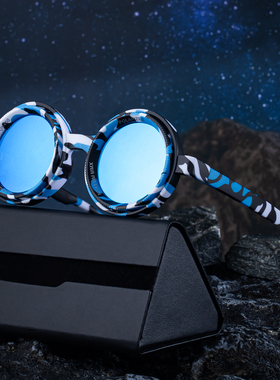 高颜值防辐射圆框男款手动调光