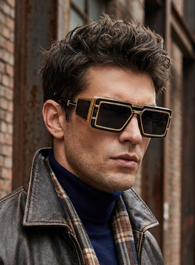 复古男士金属墨镜赛博朋克炫酷