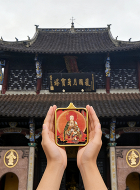九华山唐卡地藏菩萨吊坠