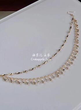 海棠记额饰锆石异域风·流苏汉服