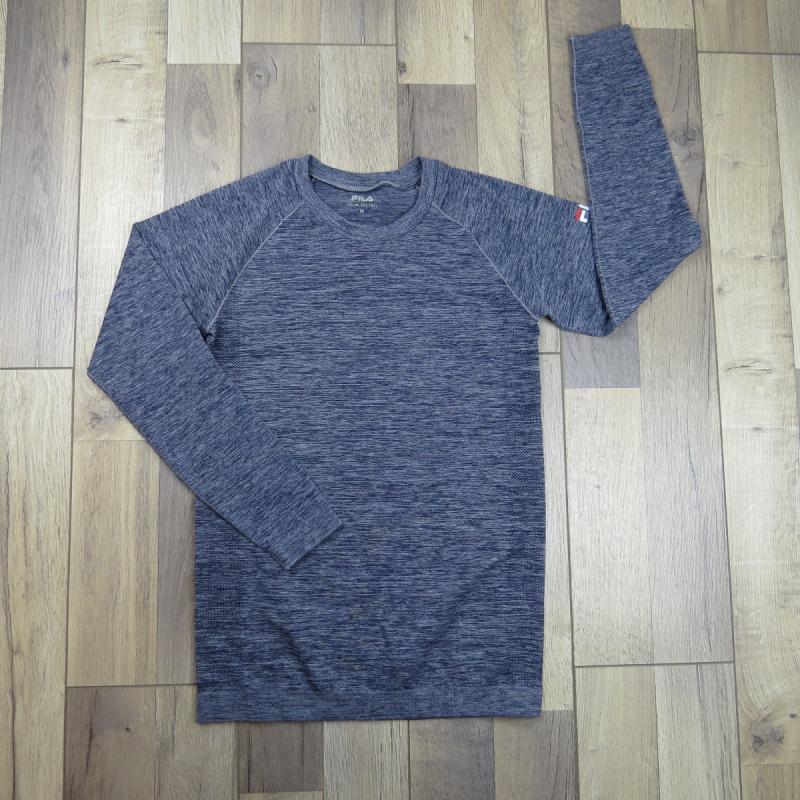 2021新款男子弹力无缝健身肌肉跑步圆领紧身衣运动长袖T - 图0