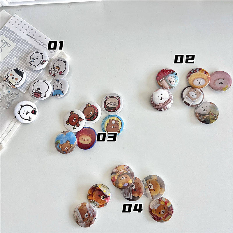 可爱古早味自嘲熊迷你小吧唧可爱卡通手账装饰吧唧25mm徽章别针,淘宝优惠券,粉丝福利购,淘宝优惠卷