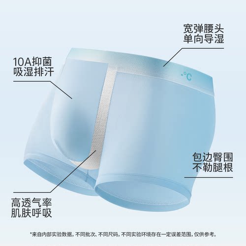 冰丝男士内裤男生无痕抗菌四角裤衩男款夏季薄款新款透气平角短裤 - 图0