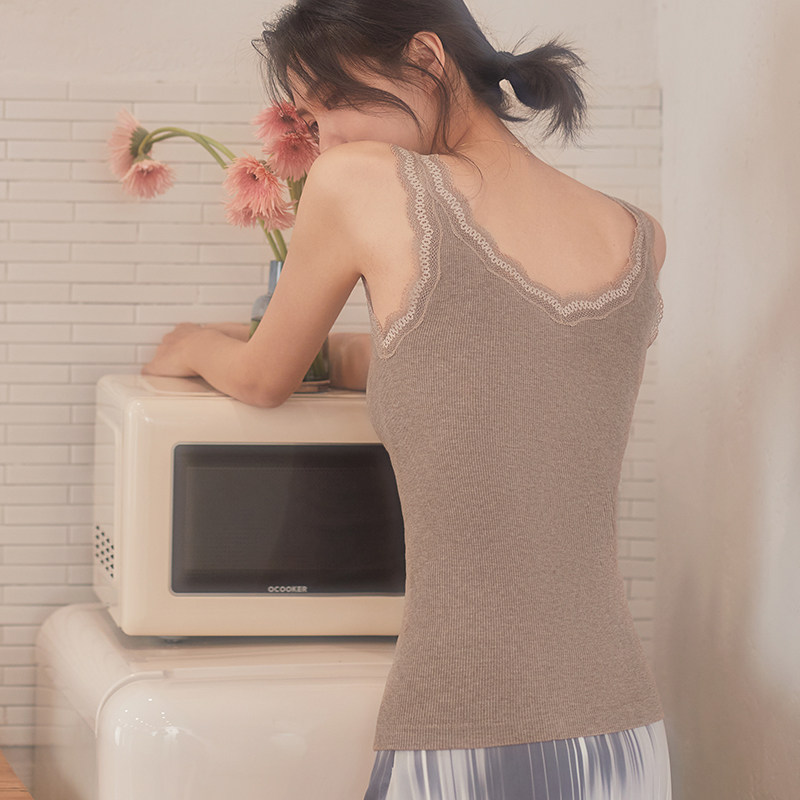 俞兆林吊带秋冬季防寒加绒蕾丝内衣 俞兆林保暖上装