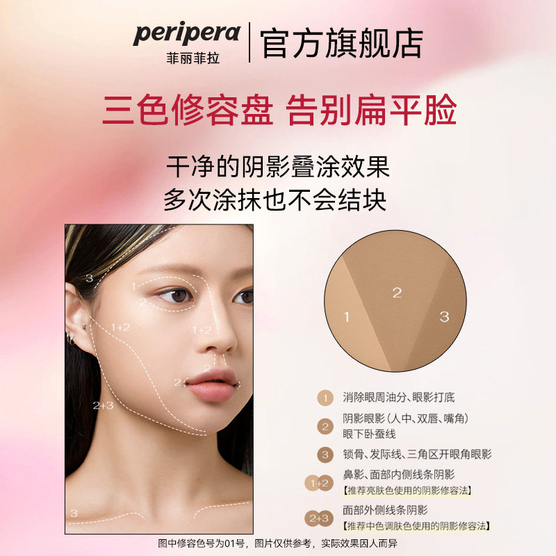 peripera菲丽菲拉高光修容盘综合盘哑光提亮面部膨胀色阴影修容棒,淘宝优惠券,粉丝福利购,淘宝优惠卷