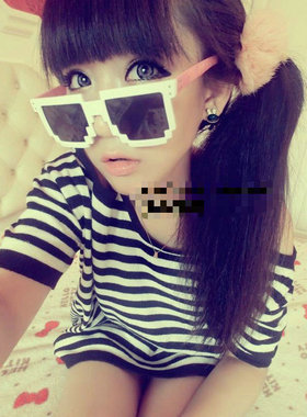 韩版ins马赛克明星百搭墨镜显瘦