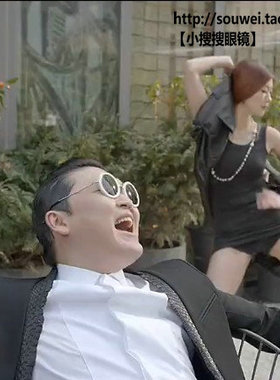 鸟叔绅士白色同款墨镜黑客帝国