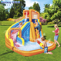 Original Clothing Bestway Inflatable Castle Large Children Inflatable Trampoline Slide Outdoor Naughty Castle Amusement Park