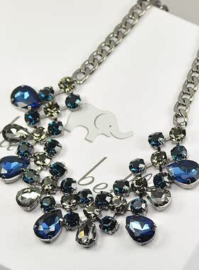 闪亮短款韩国水晶夸张装饰项链