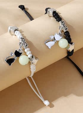 时尚风闪亮蝴蝶百搭饰品夜光珠