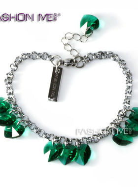 爱心日韩风闪亮多色饰品水晶手链